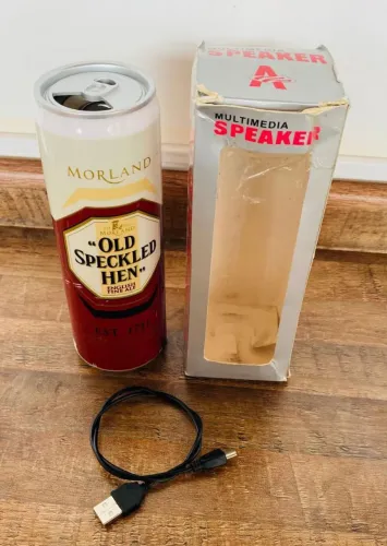 Caixinha de Som Bluetooth Formato Lata de Cerveja ou Mini Caixa de Som Latinha MP3 USB