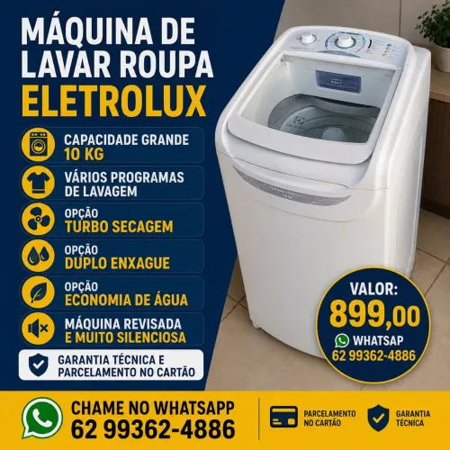 Máquina de lavar Eletrolux Revisada, Garantia Parcelo no cartão Entrega Grátis Anápolis