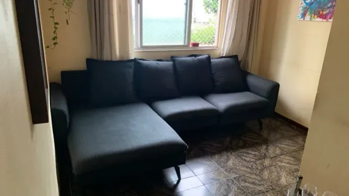 Sofá modular 3 módulos com chaise - 2,91m - R$ 1.200
