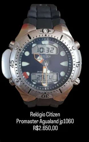 Relógio Citizen aqualand jp1060 leia o anúncio