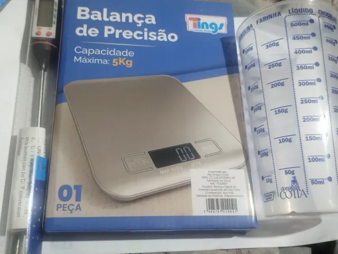 Kit Cozinha, Confeitaria, Copo medidor , Balança de Precisão e Termômetro