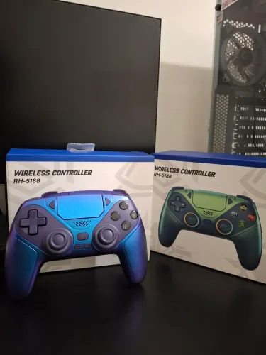 CONTROLE SEM FIO RGB HALL EFFECT PARA PS5 / PS5 SLIM / PS5 PRO E PC