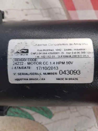 Motor DC 90V 1,4 HPM - Código 24222