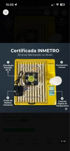 Chocadeira Premium Ecológica 70 ovos