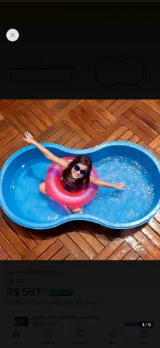Piscina feijão 1000 litros