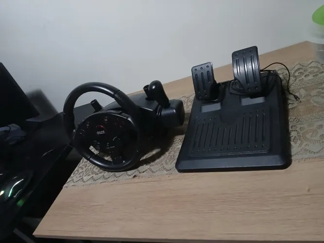 Volante e Pedal pra computador Gamer