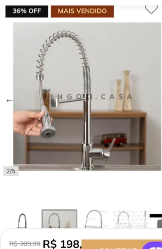 Torneira Gourmet Monocomando na caixa linda