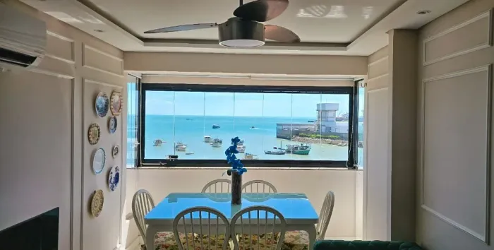 Apartamento Projetado com Vista Total para o Mar - Locação Mensal Completa