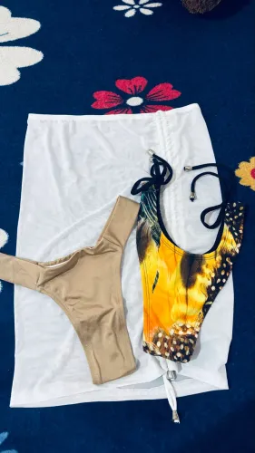 2 Calcinha de biquíni com saída de praia 