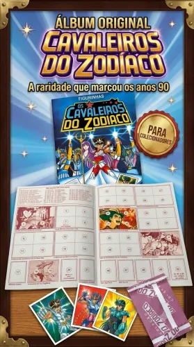 CDZ - Raridade: Álbum clássico Cavaleiros do Zodíaco + Todas as figurinhas