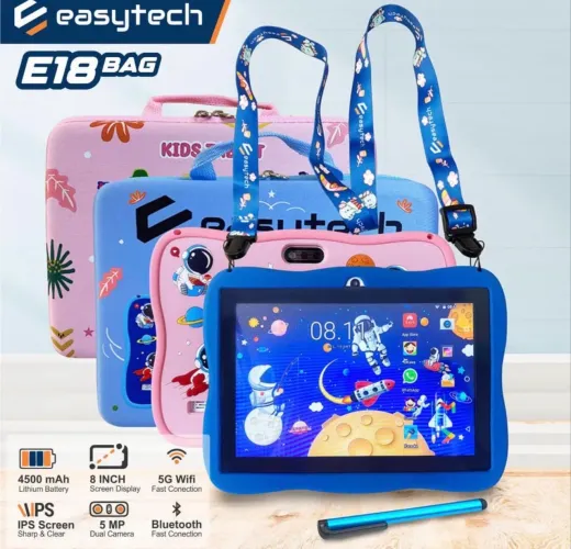 Tablet Infantil Easytech E18 8? com Capa - Novo