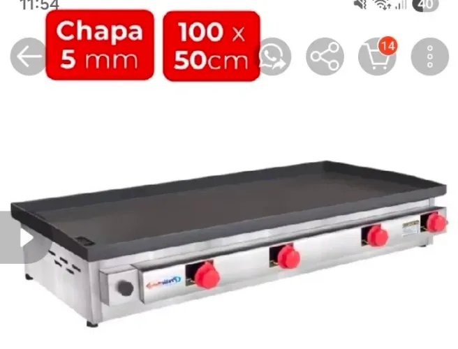 Chapa para lanche 1.000,00 super nova só chama quem realmente tiver interesse *