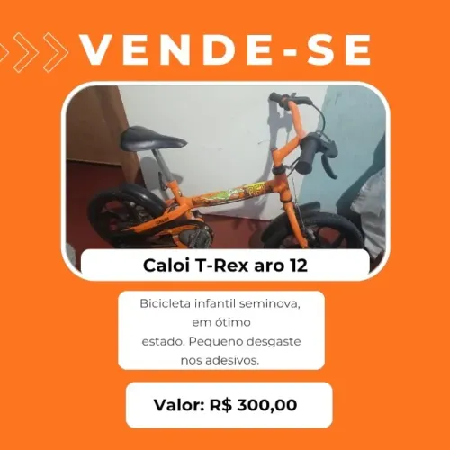 Bicicleta Caloi T-Rex aro 12