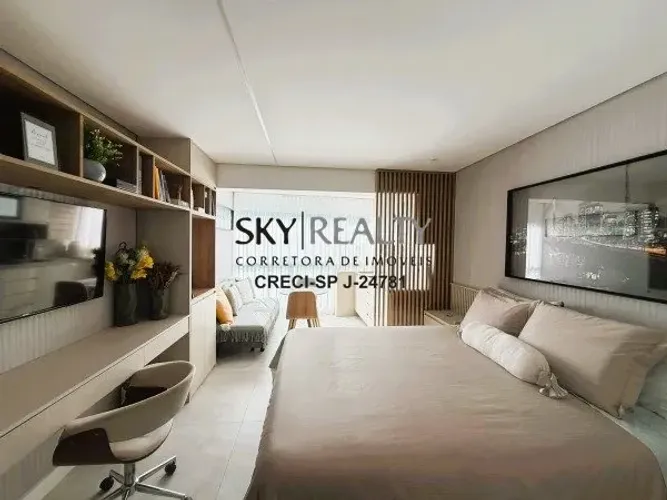 ESTUDIO NOVO, MOBILIADO, VENDE E ALUGA, AO LADO DO METRÔ BROOKLIN