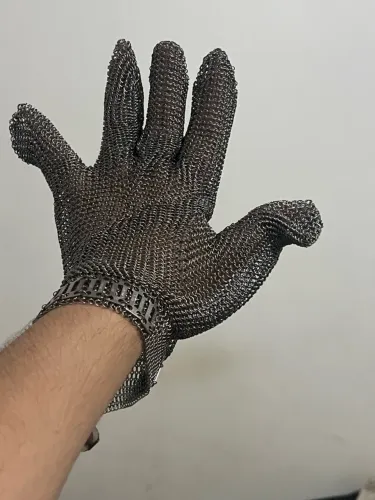Luva de Aço Inox Anticorte para Açougue ? 5 Dedos