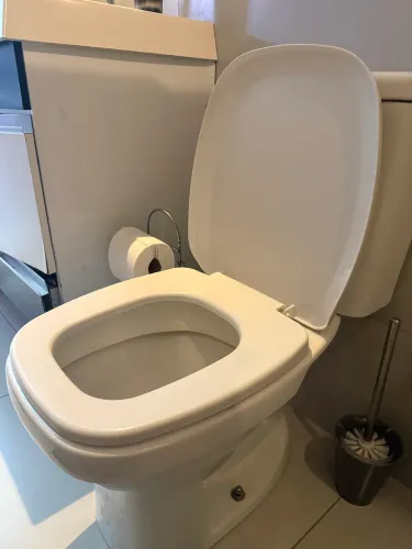 Vaso sanitário caixa acoplada, tampa e assento completos branco