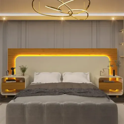 CABECEIRA LUXO COM LED