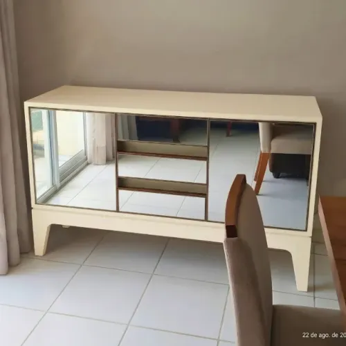 Aparador ou rack luxo espelhado e em mdf reforçado