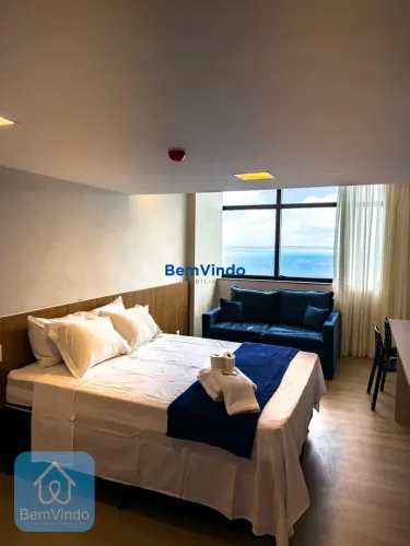 Apartamento com vista frontal para a Baía de Todos os Santos - Píer Privativo