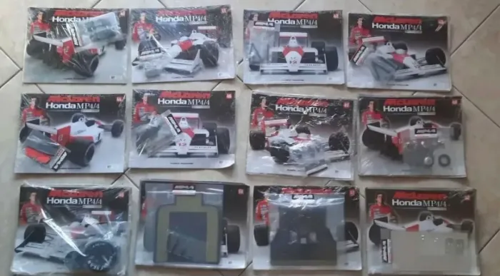 Miniatura Mclaren Honda Mp4/4 Ayrton Senna De Agostini Lote com 23 Fascículos 