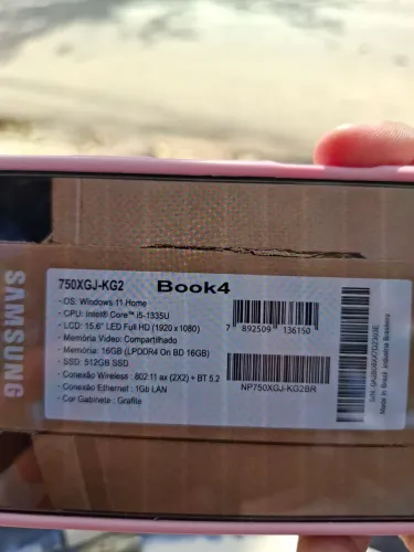 Notebook galaxy Book 4