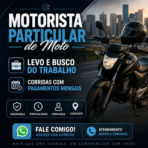 Motorista de moto particular