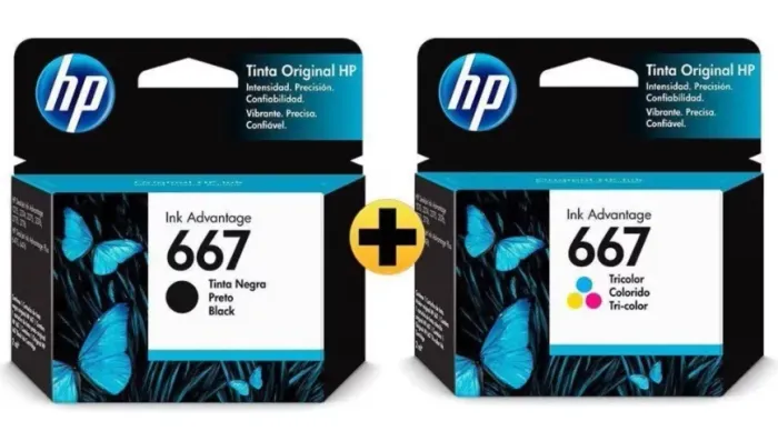 Combo Cartucho de Tinta HP 667 Preto + Colorido Advantage Original