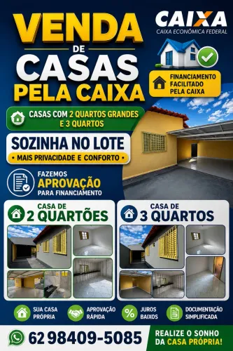Casa região de Goiânira sem entrada e com entrada