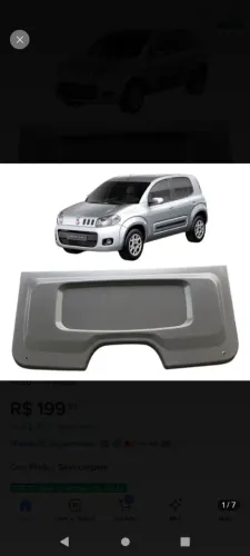 Tampa bagageiro Fiat uno