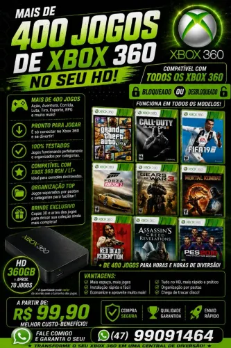 Mais de 70 jogos no Hd