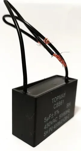 1x Capacitor De Partida 5uf 450vac 2 Fios 1 Peça 450