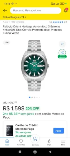 Relógio oriente na caixa