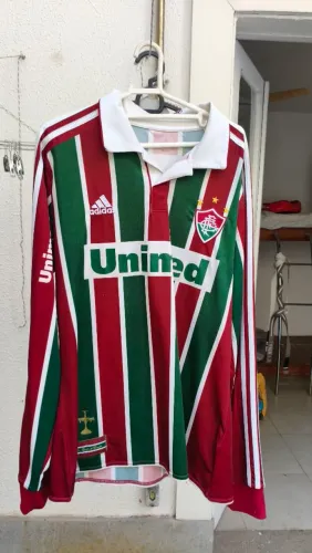 Camisa Adidas f Fluminense tricolor manga longa 2010 G 