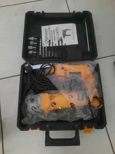 KIT MALETA + FURADEIRA REVERSÍVEL + ESMERILHADEIRA + ACESSÓRIOS USO PROFISSIONAL E CASEIRA