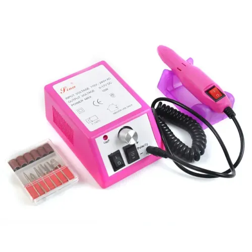 Lixa de Unha Elétrica Com Motor 220v + Kit de Lixas _ BE06