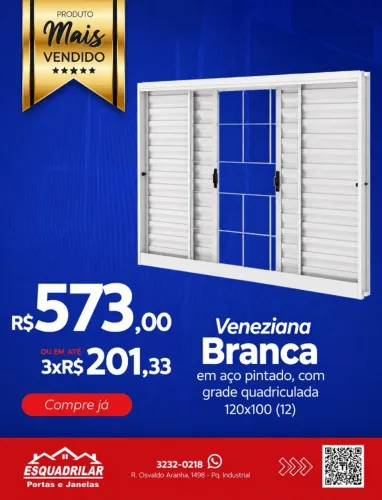 Veneziana branca 120x100