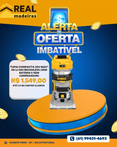 TUPIA COMPACTA 20V MAX* LI-ION BRUSHLESS DEWALT
