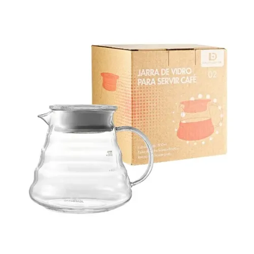 Jarra De Vidro Café Days Brasil Formato Coméia V60 500 ML