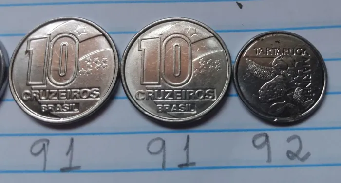 Moedas antigas do Brasil 07 unidades