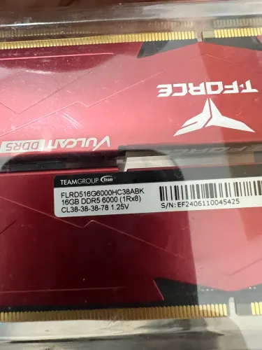 Ram Tforce Vulcan 32gb 2x16 DDR5 6000mhz