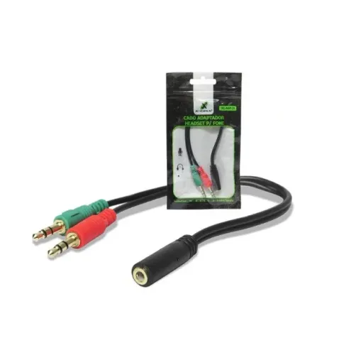 Divisor Cabo P3 Y 1 Femea 2 Macho Stéreo P/ Fone De Ouvido