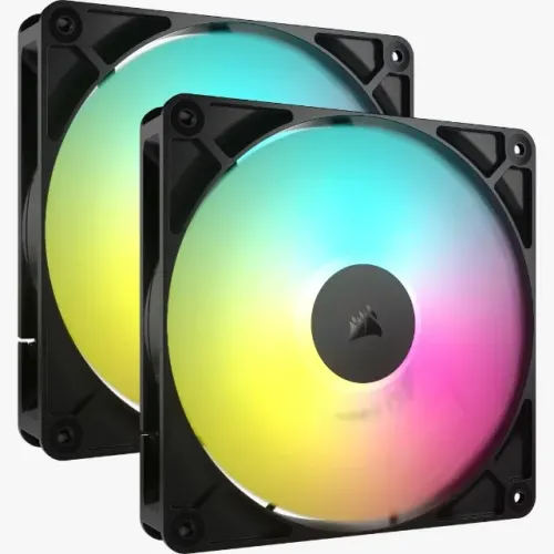 Kit Novo - Fan Cooler CORSAIR RS140 140mm (2 unidades) ARGB Ventoinha Gabinete