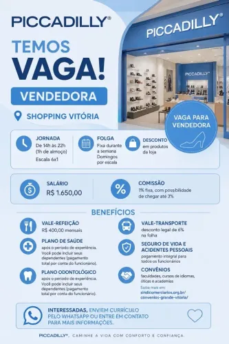 VAGA: CONSULTOR DE VENDAS