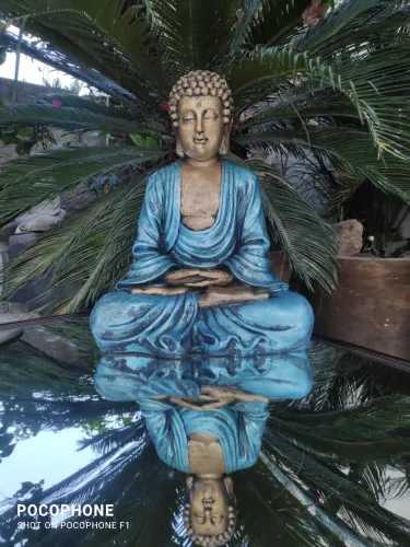 Buda decoração em cimento p salas ou jardins