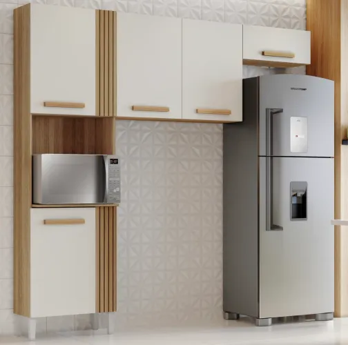 Cozinha Compacta Toscana 3 Peças Atacama e Off White