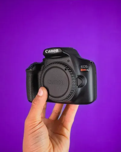 Canon T6 Rebel Corpo e 3 Lentes