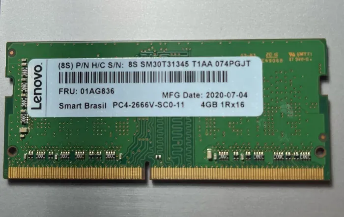 Memória RAM Lenovo DDR4 2666MHZ
