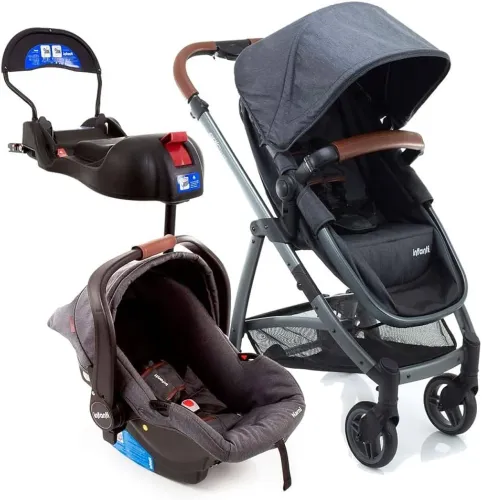 VENDO CARRINHO Travel System Infanti Epic Lite TS Trio, Edição Especial Grey Vintage