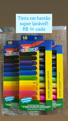 Tinta em bastão infantil 