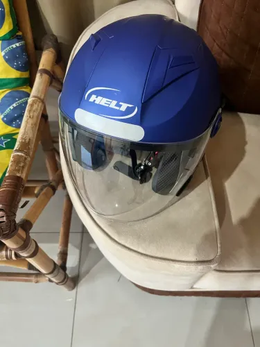 Capacete Aberto Citylight Azul Blue Fosco Helt Tamanho 58